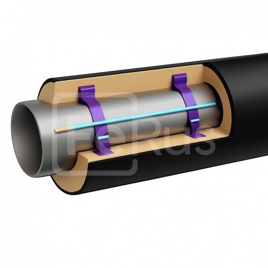Труба ППУ стальная оболочка 325х6 мм Ст20 ГОСТ 10704-91 с греющим кабелем