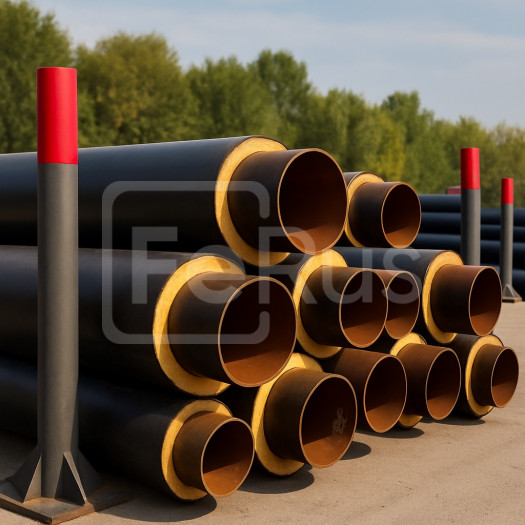 Труба стальная бесшовная в ППУ-изоляции 159х4,5 мм 10Г2С1 ГОСТ 30732-2006