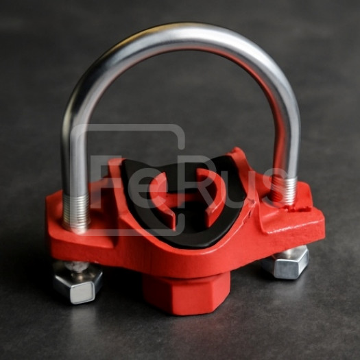 Хомут седелка под резьбу грувлок ковкий чугун ДУ 32x20 (ДН 42x27) 11/4x3/4